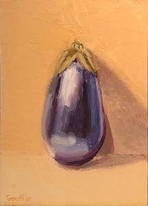 Eggplant 5"x7" Oil on Wood Panel