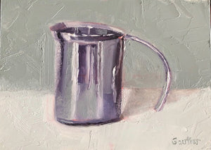 Frothing Cup 1 5"x7" Oil on Wood Panel